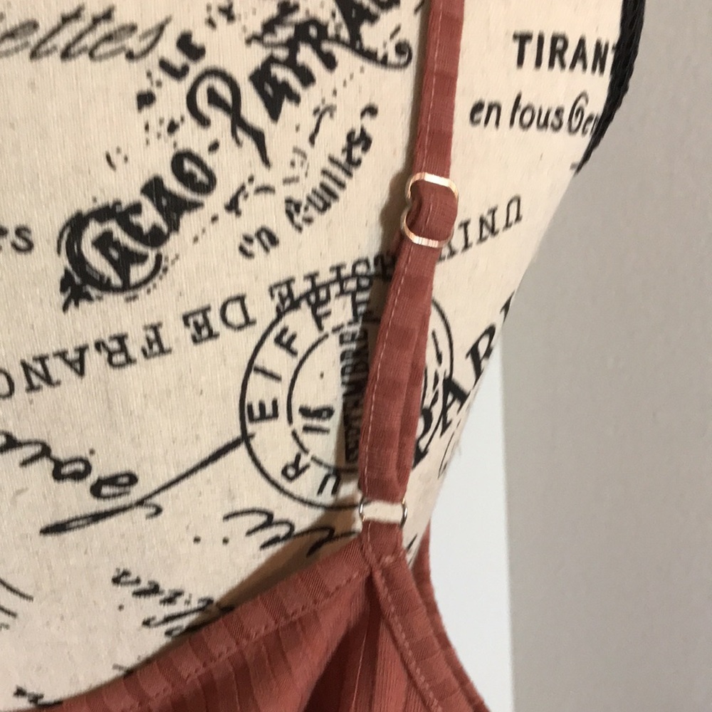 Women Body Con Dress spaghetti Straps TERRACOTTA XLSEXY - Picture 7 of 8